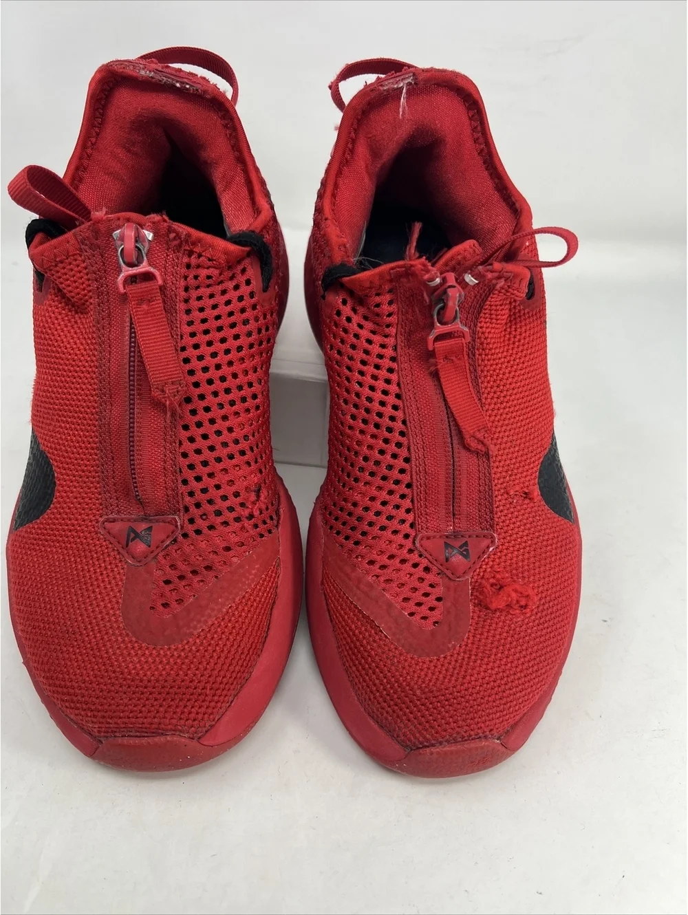 New Nike By You PG 4 iD Red Black CQ7339 991 Men's Size 6 US Women's 7.5